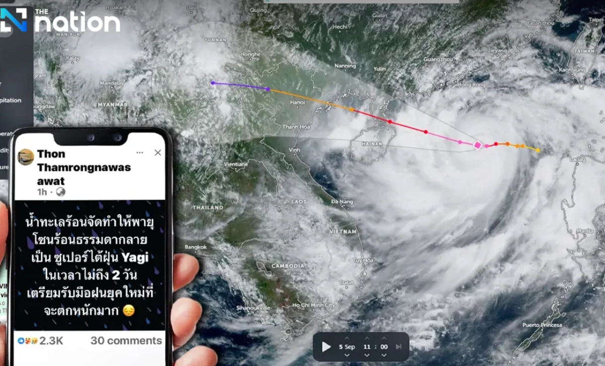 Hujan Deras Terjang Thailand Saat Topan Yagi Bergerak ke Vietnam